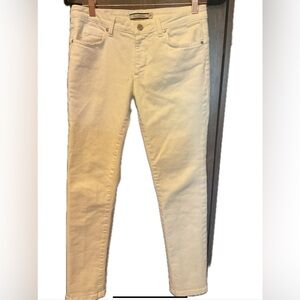 Manila Grace Women’s Elegant Straight Ankle Cream Jeans